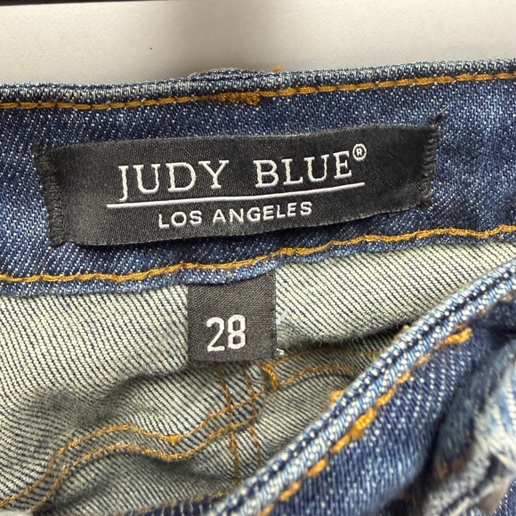 Judy Blue Distressed Relaxed Fit Denim Blue Jeans Size 28 | Casual + Comfy - Picture 4 of 8